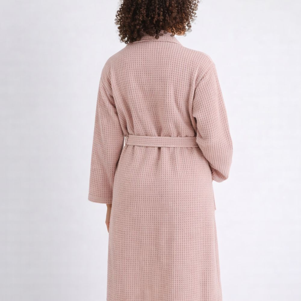 100% Premium Cotton Atelier Waffle Weave Robe - Verleu