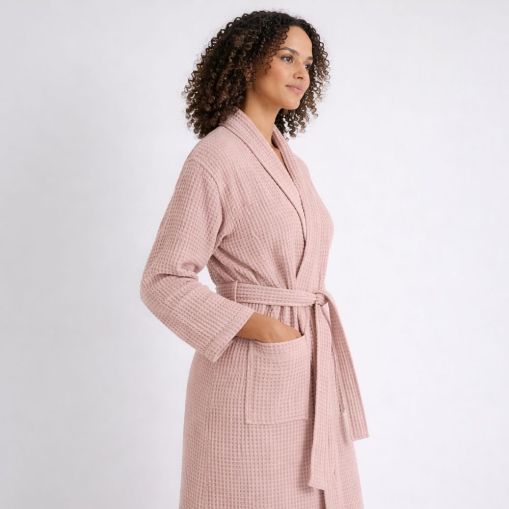 100% Premium Cotton Atelier Waffle Weave Robe - Verleu