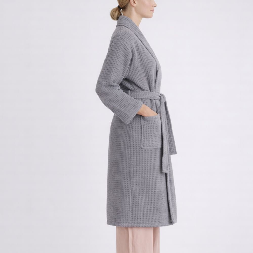 100% Premium Cotton Atelier Waffle Weave Robe - Verleu