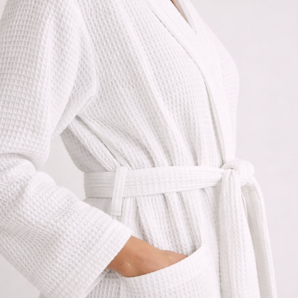 100% Premium Cotton Atelier Waffle Weave Robe - Verleu