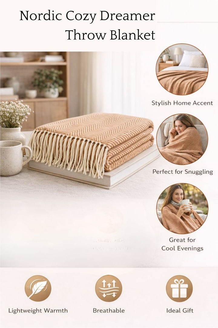Nordic Cozy Dreamer Throw Blanket - Verleu