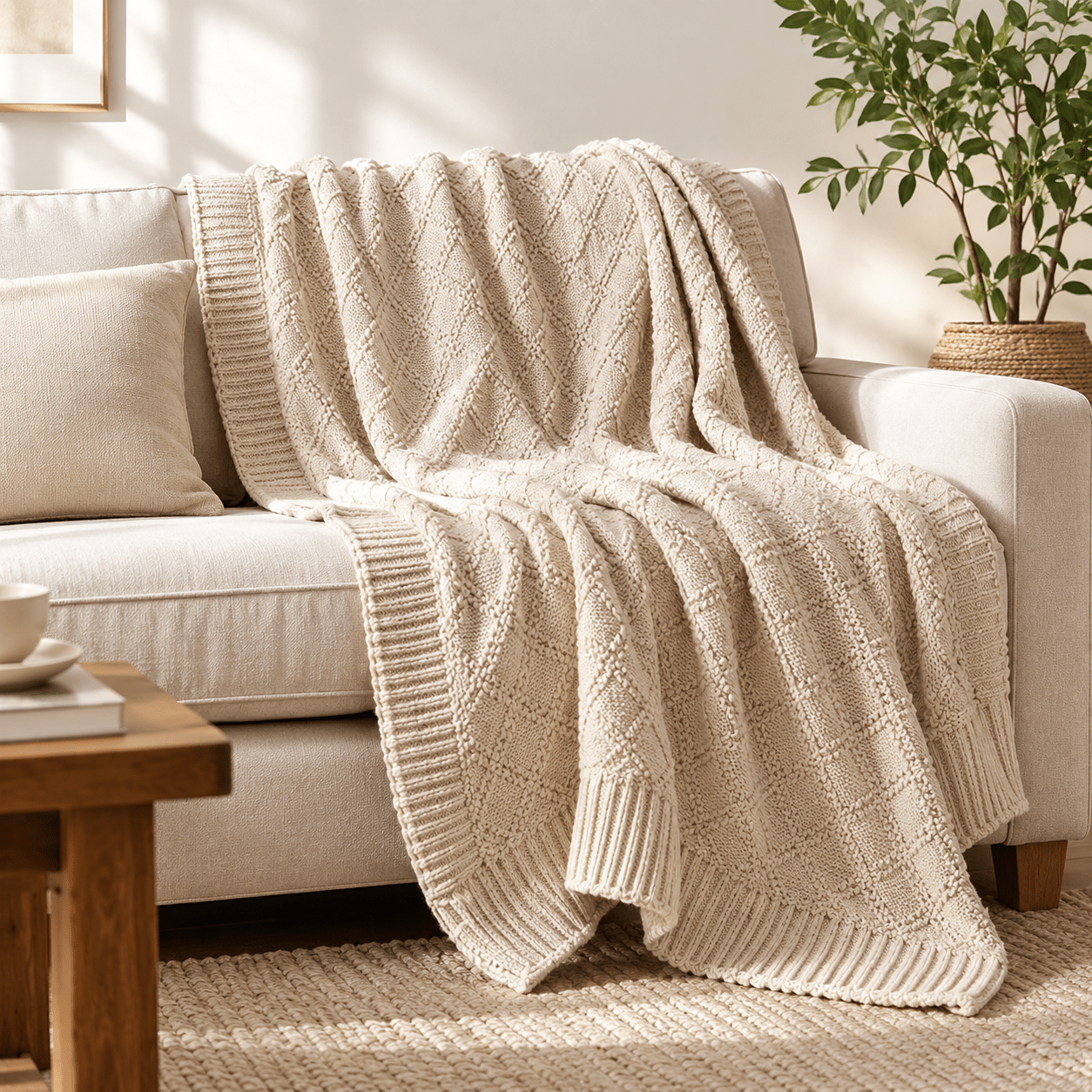 Seren Cotton Throw Blanket - Verleu