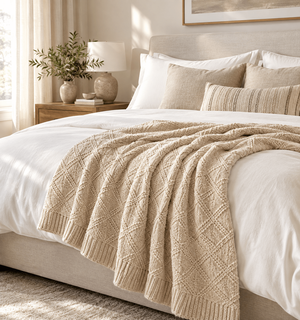 Seren Cotton Throw Blanket - Verleu