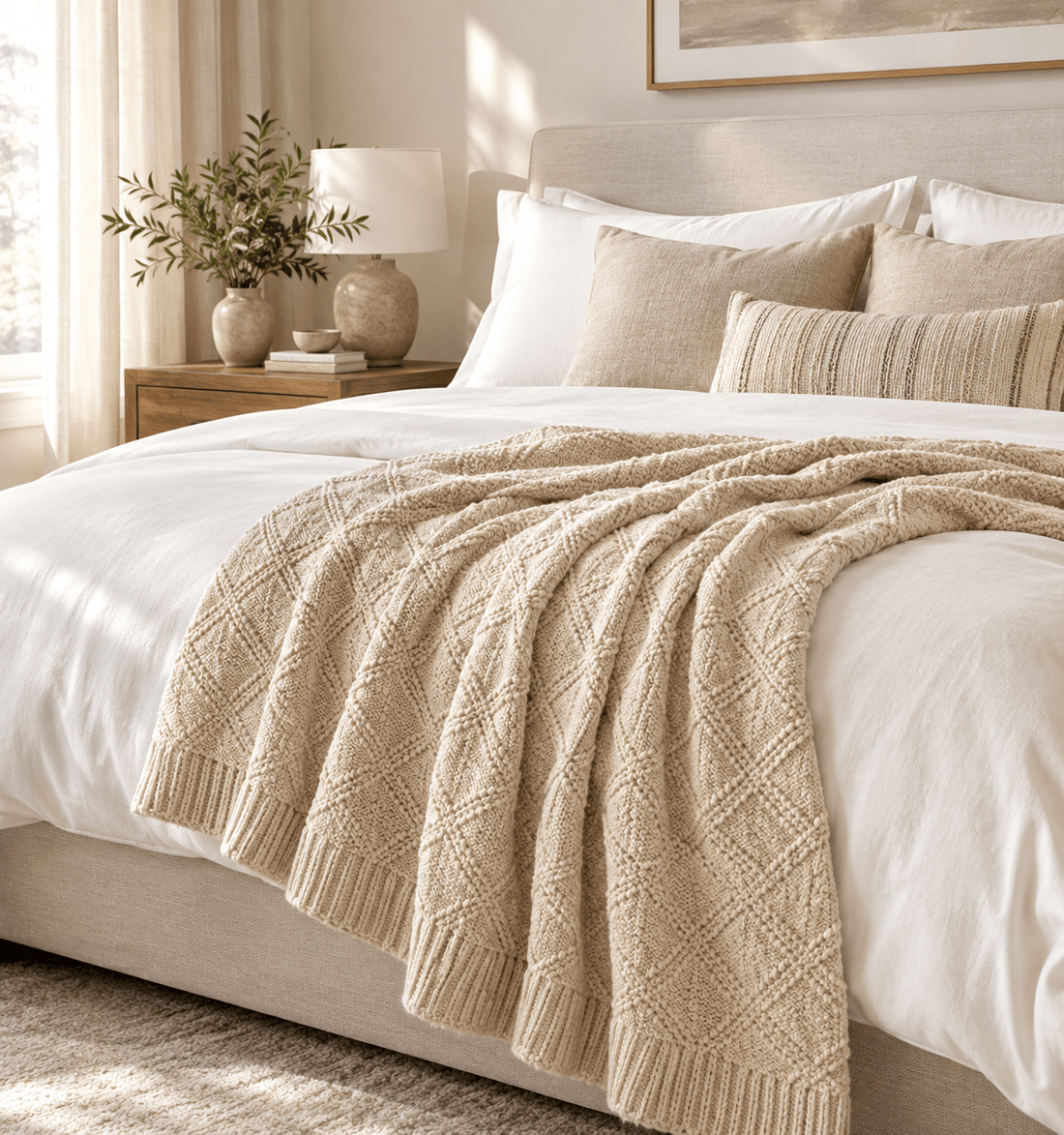 Seren Cotton Throw Blanket - Verleu