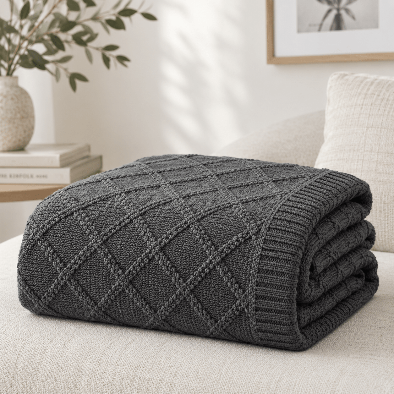 Seren Cotton Throw Blanket - Verleu